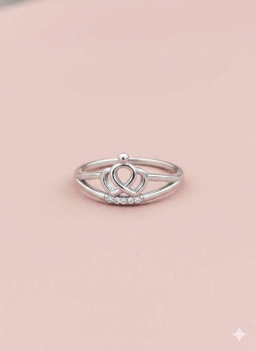 92.5 Silver Crown Ring